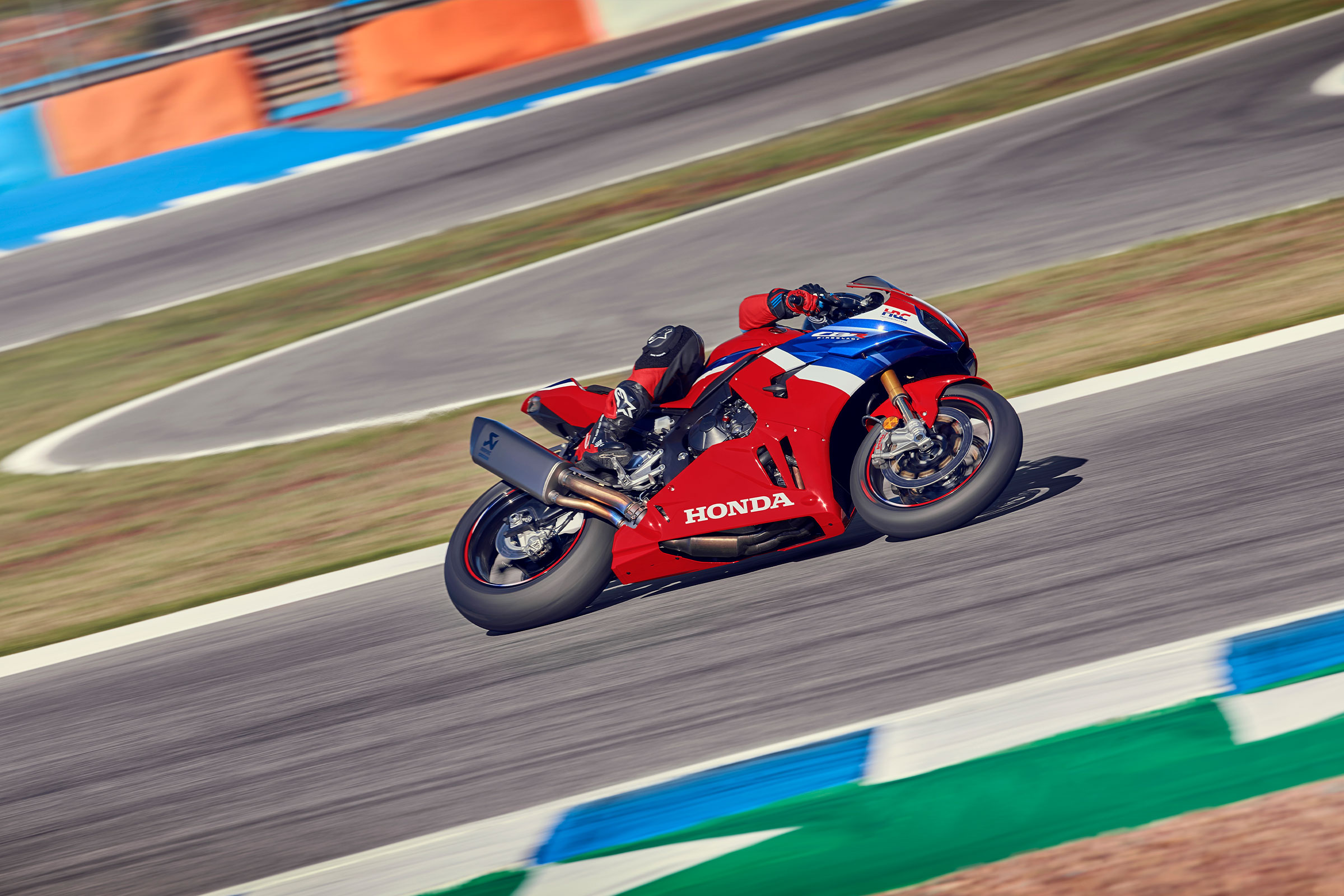 Fireblade on track, action shot for track capability section