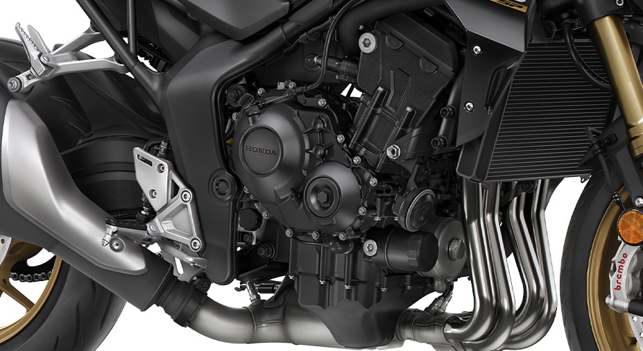 Close-up of the new 998cc inline-four engine