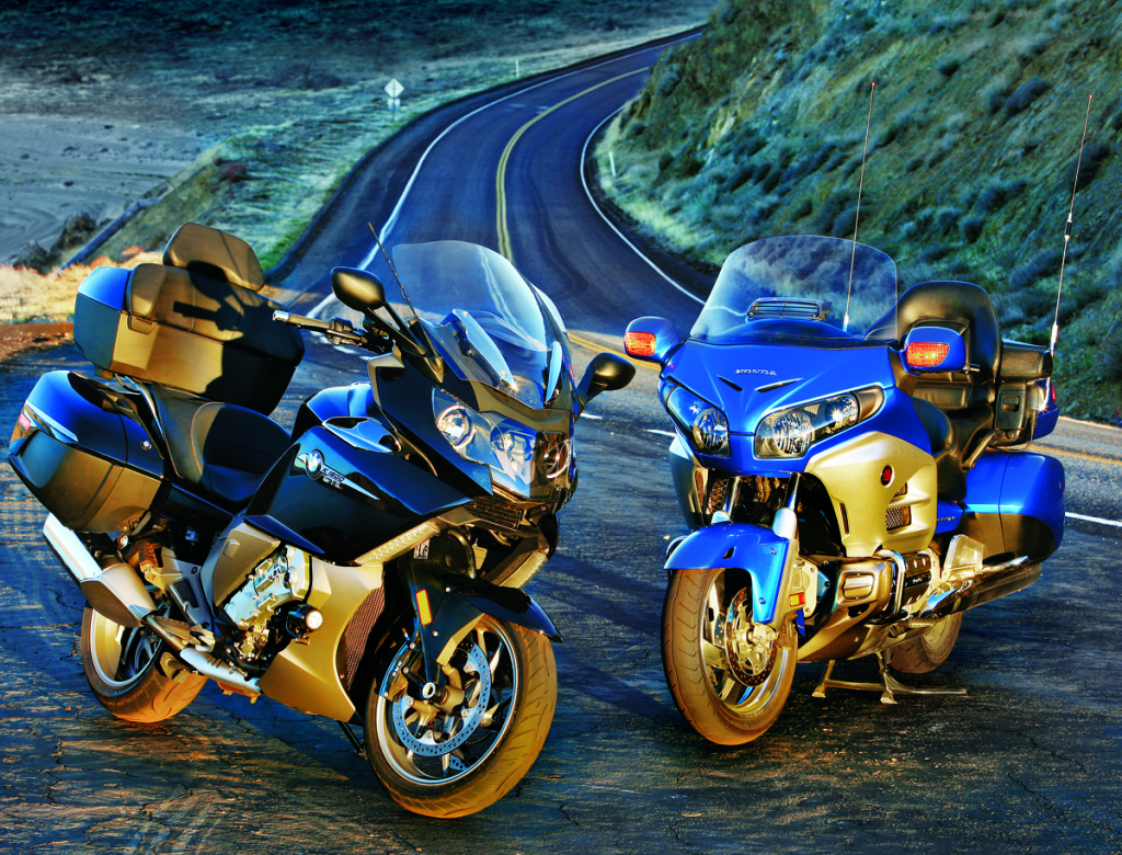 Competitive context image showing premium touring motorcycles