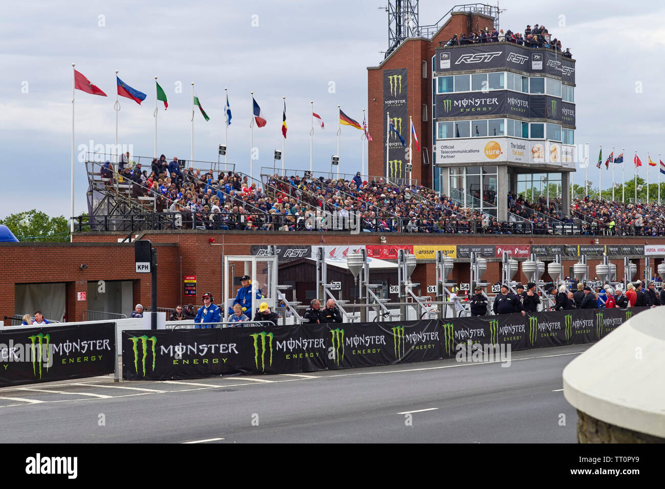 Fans and spectators enjoying Race Week at the Grandstand