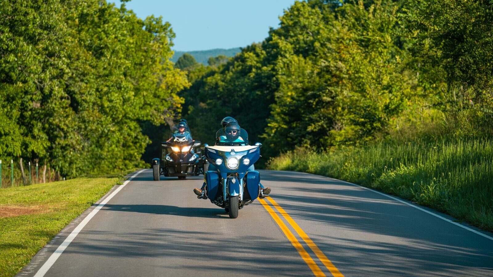 Scenic view from Missouri River bluffs, ideally with motorcycles parked at an overlook