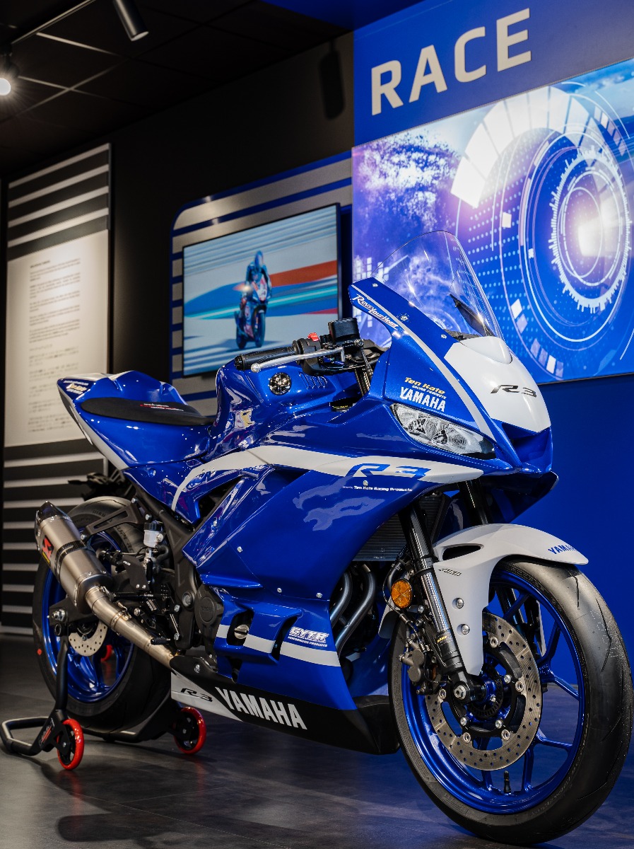 Yamaha YZF-R3 on a race track or canyon road