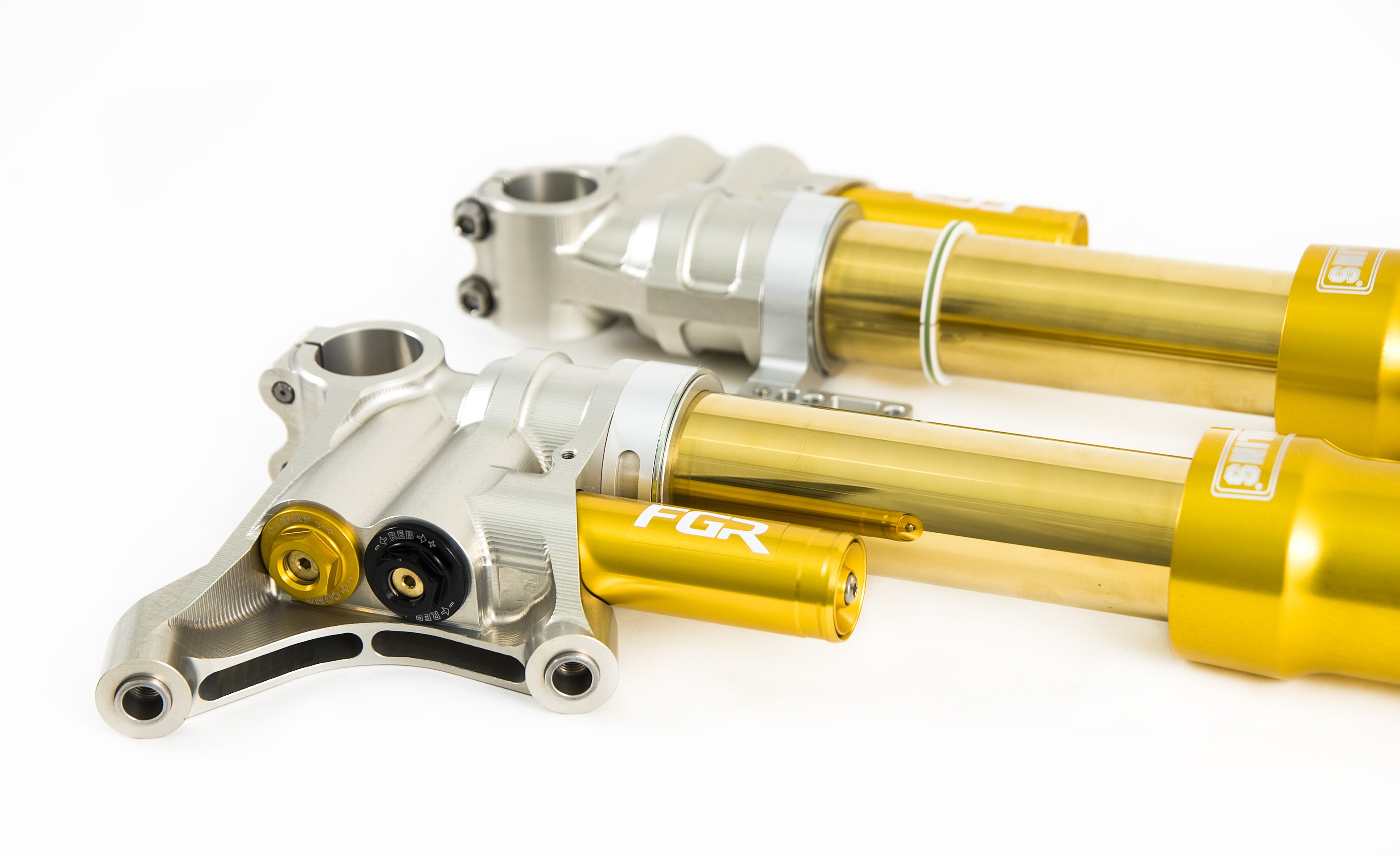 Öhlins fork or suspension hardware detail