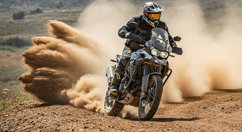 Off-road riding action shot to illustrate dirt performance section