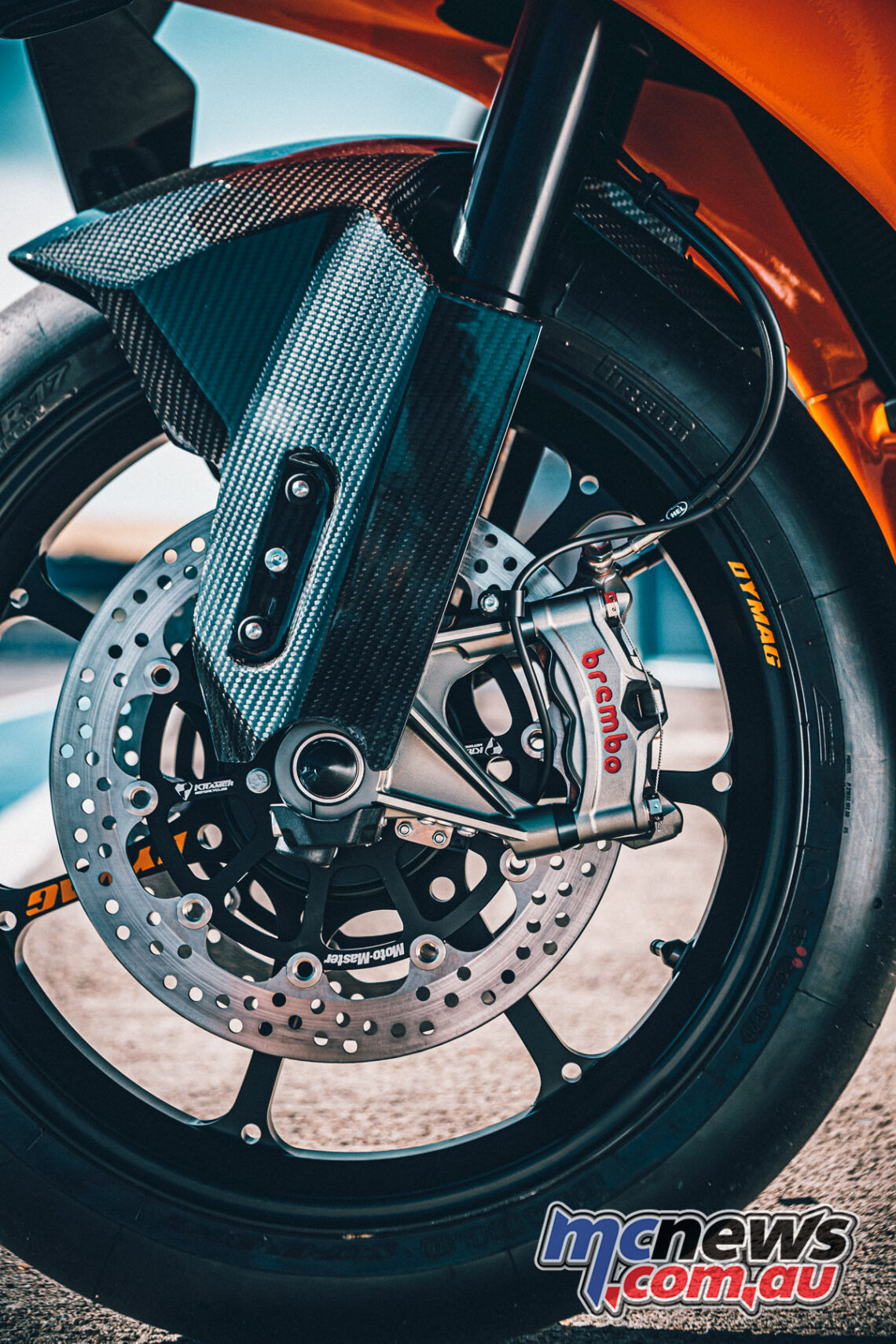 Brake and wheel detail for chassis section