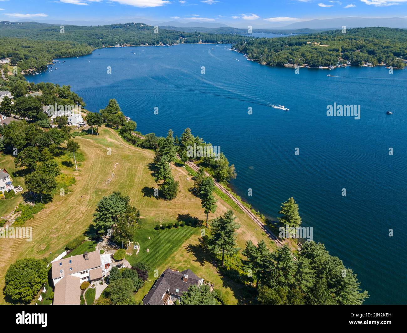 Scenic overview of the Lakes Region setting for the rally