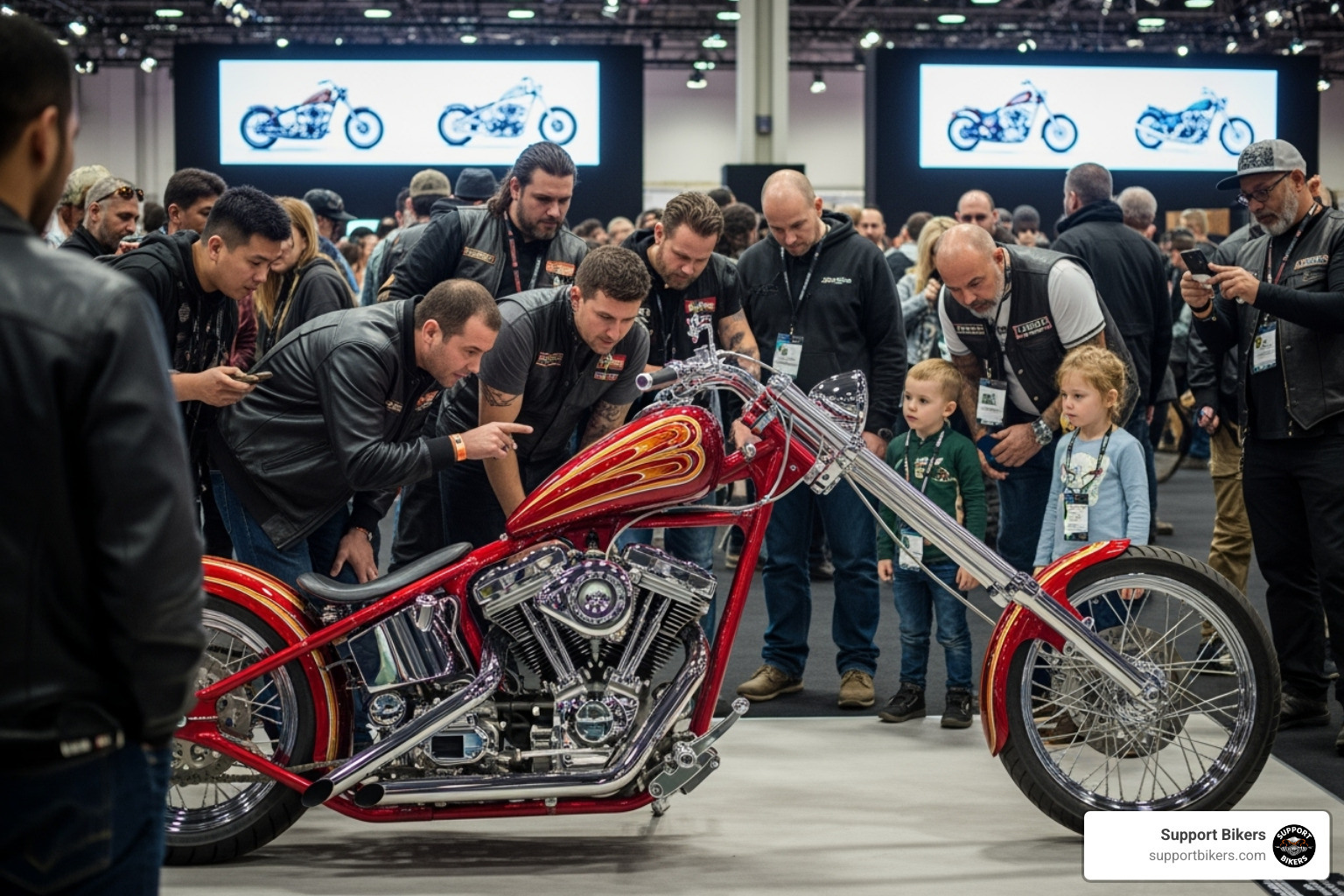 Custom bike show competition at a major rally