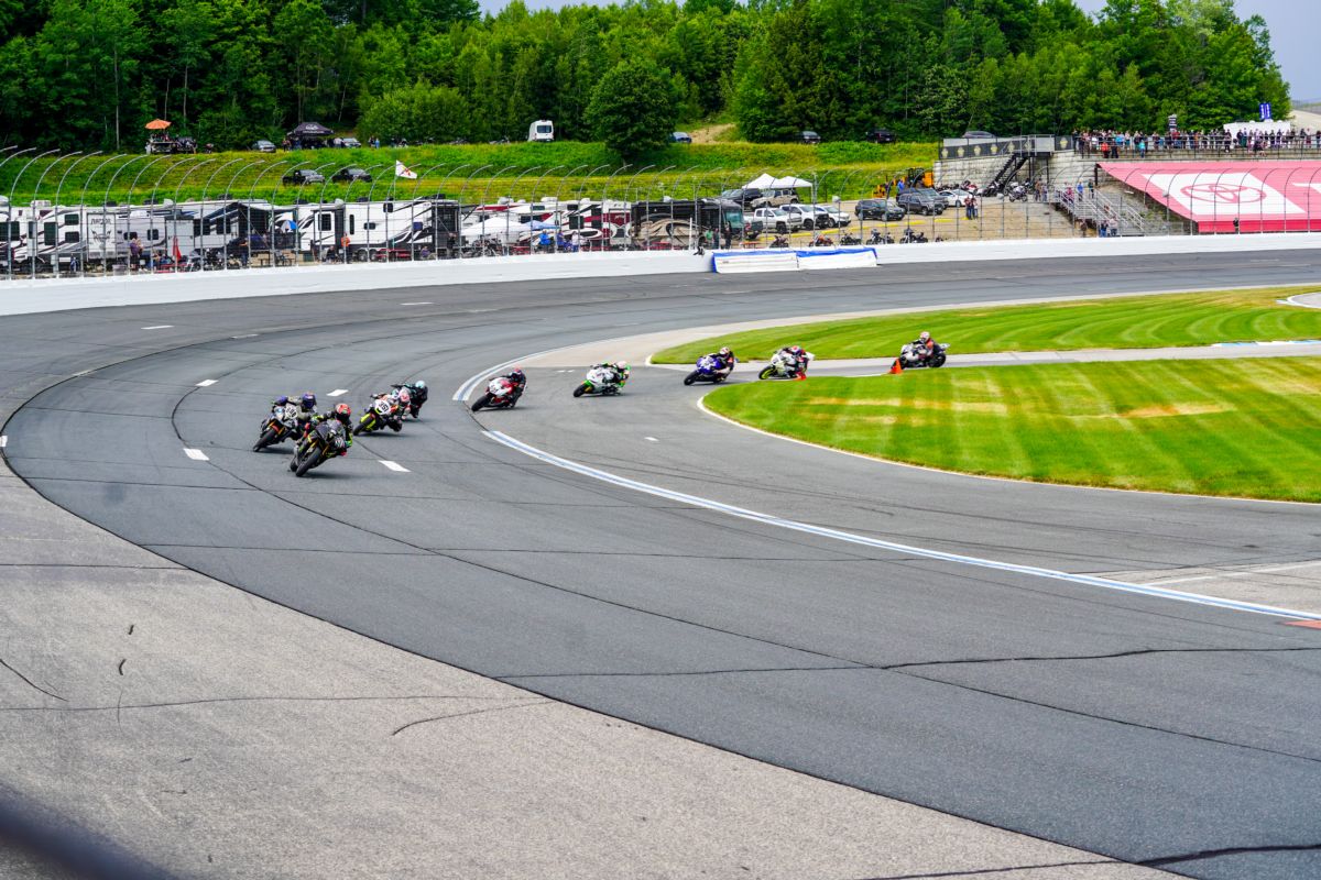 Racing action at New Hampshire Motor Speedway for the Loudon Classic