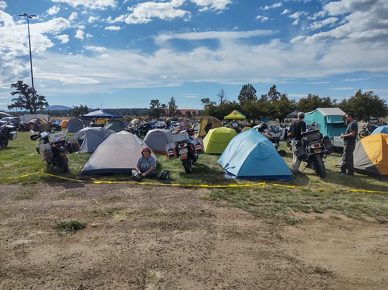 Campground scene during a major motorcycle rally