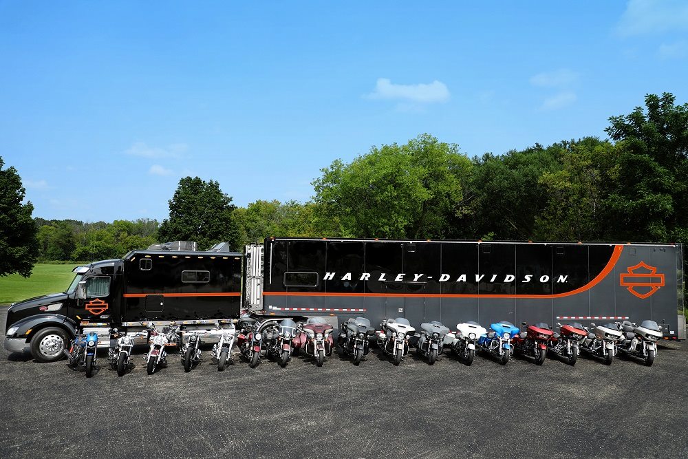 Harley-Davidson demo event or demo truck at a dealership