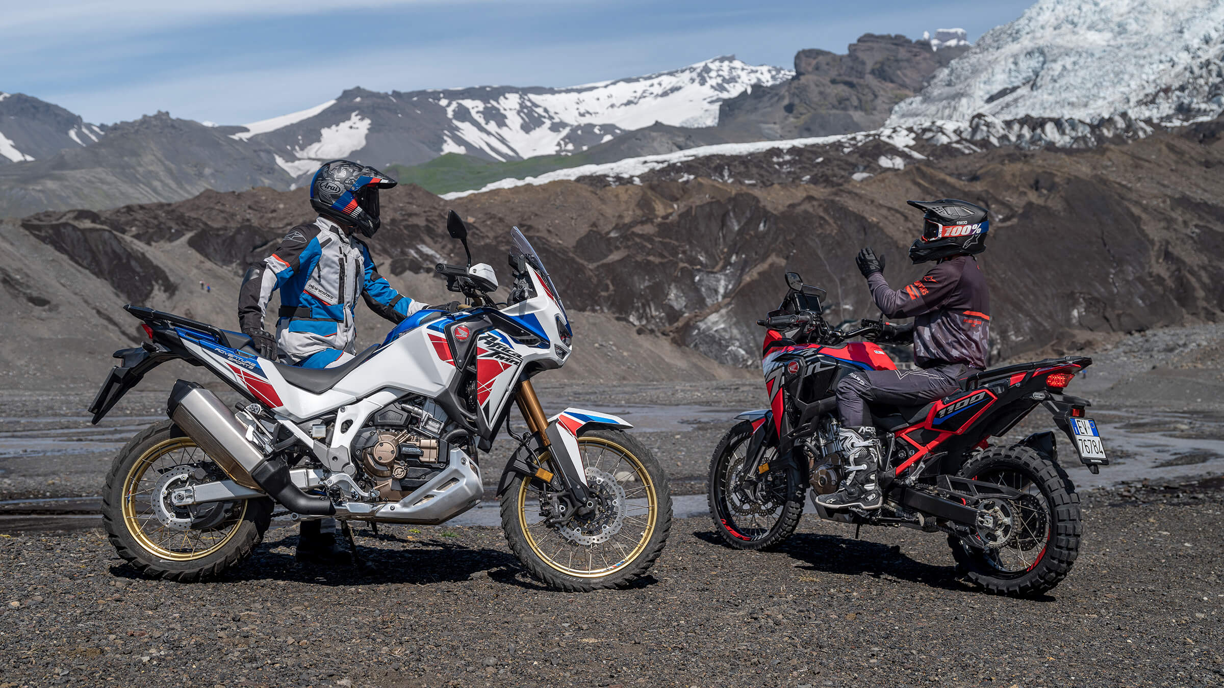 Honda Africa Twin on a rural road representing Kentucky riding routes