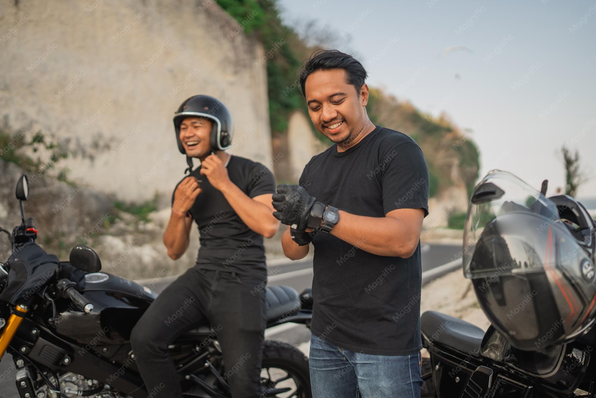Rider gearing up for a demo ride, illustrating gear requirements section