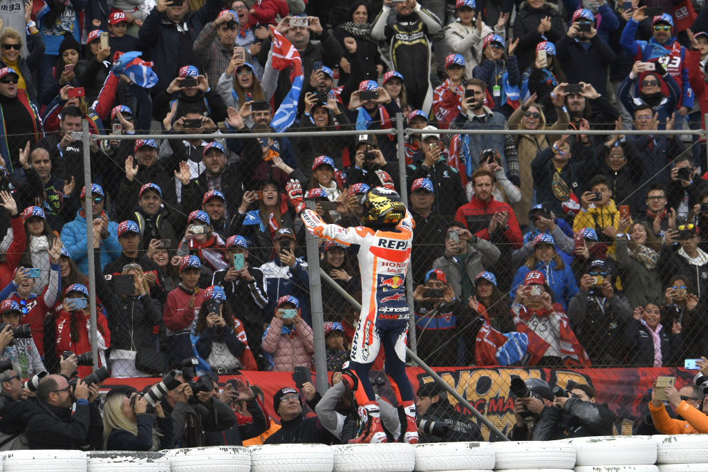 Hero image showing the drama and atmosphere of MotoGP at Circuit Ricardo Tormo Valencia