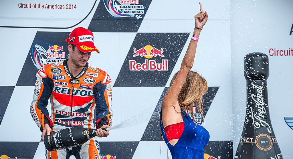 Championship celebration on the podium