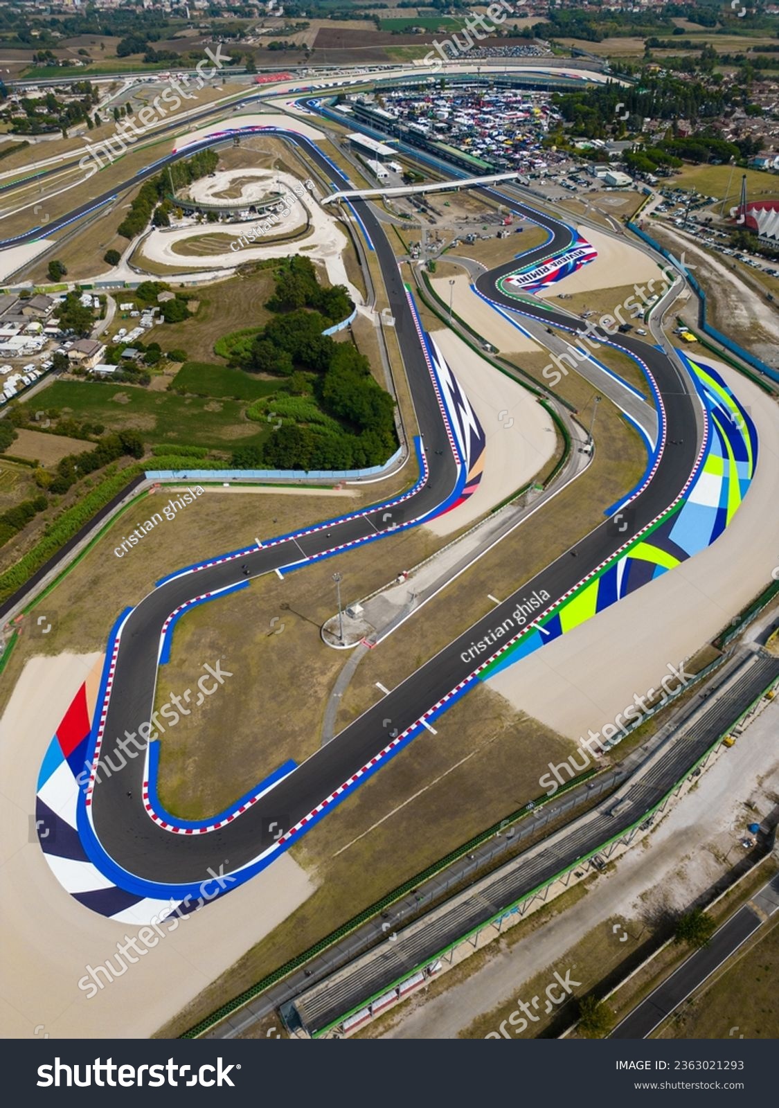 Aerial or panoramic view of Misano circuit