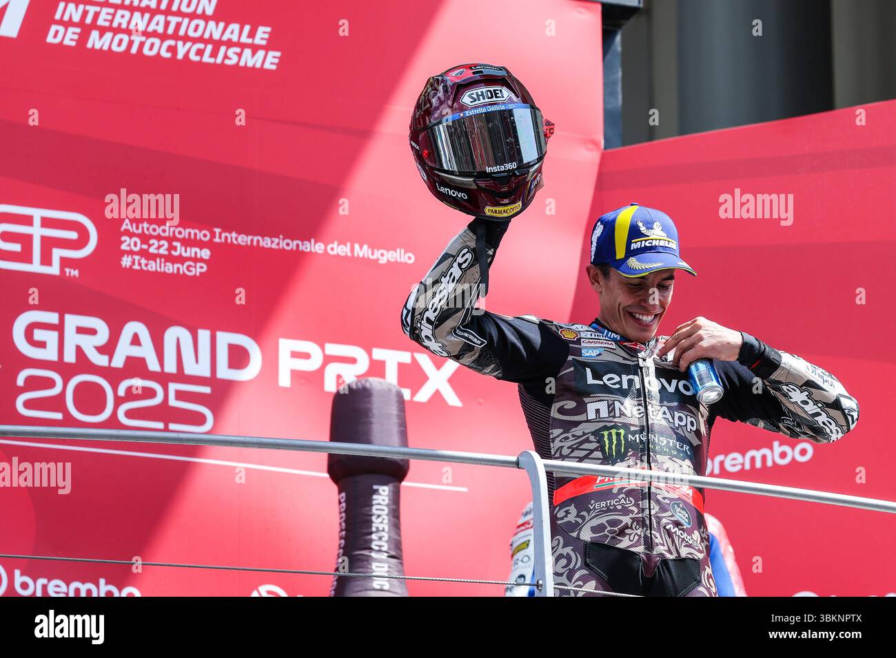 Podium celebration to accompany race results section