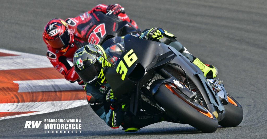 Young or rookie MotoGP rider on track for the rookie performances section