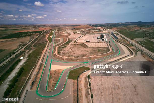 Aerial or wide-angle view of MotorLand Aragón circuit