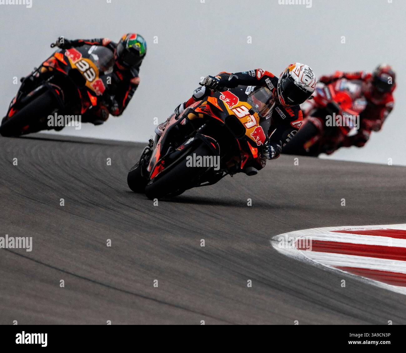 Pedro Acosta on the Red Bull KTM in race action