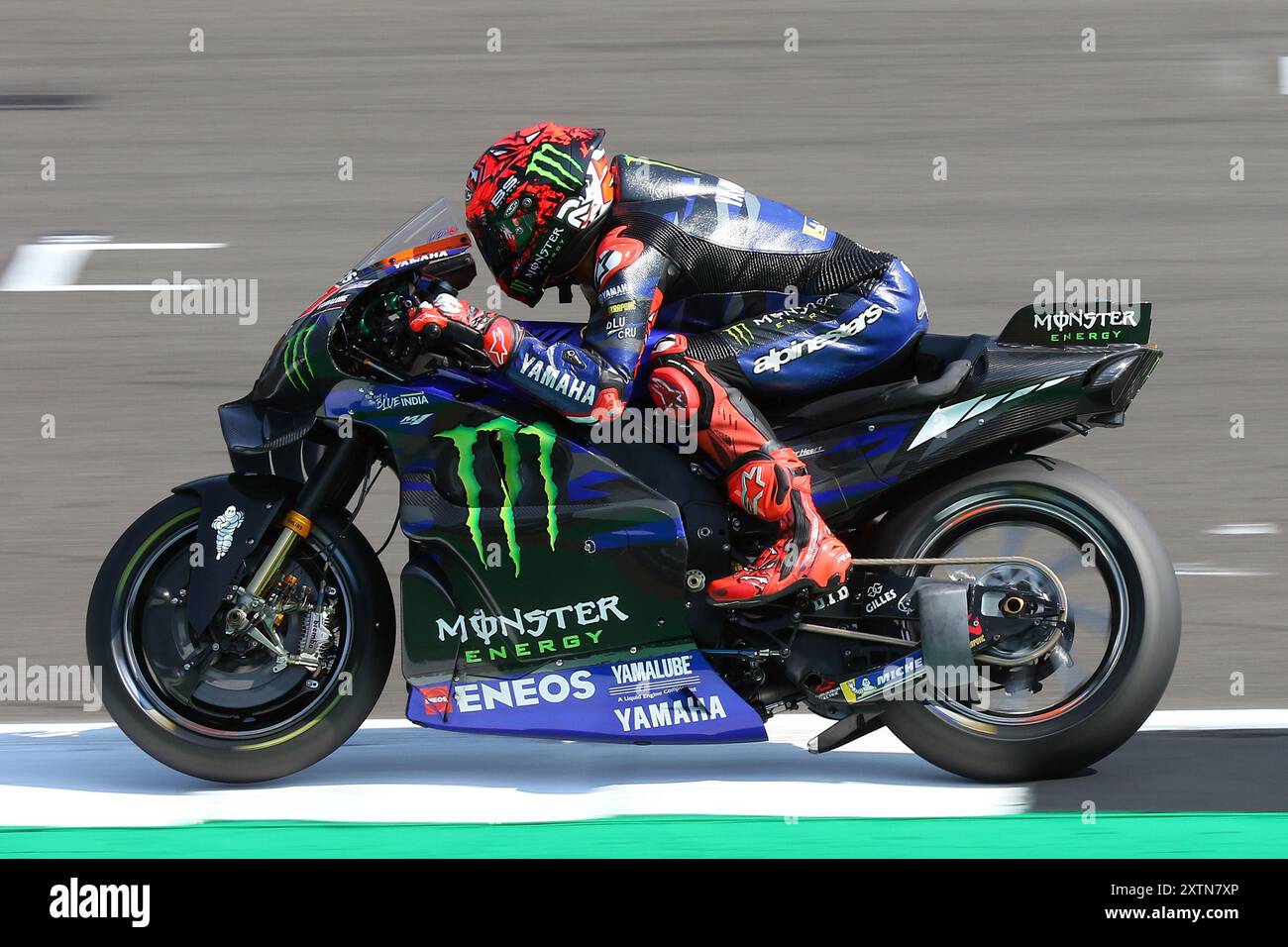 Quartararo on the Yamaha M1 in race conditions