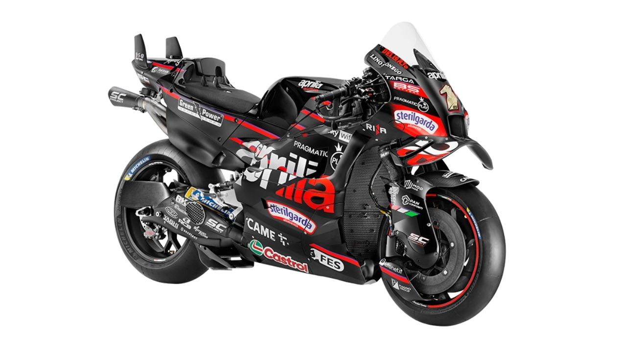 Aprilia Racing bike in MotoGP action