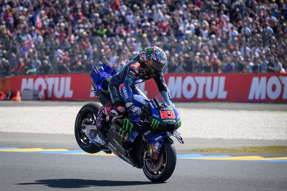 Quartararo on the Yamaha at Le Mans