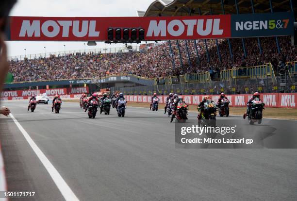 Starting grid scene at Assen for race day