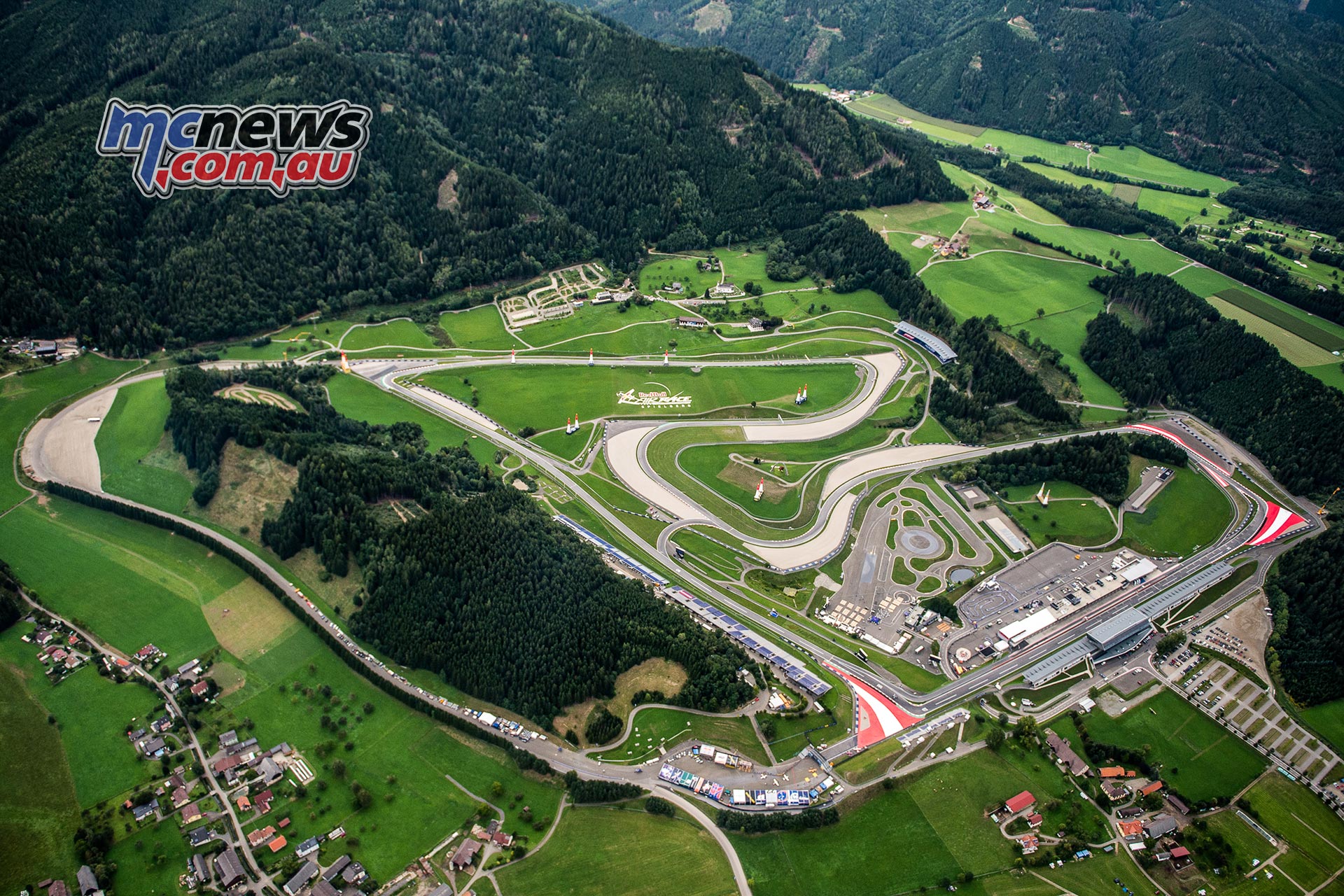 Hero image showing MotoGP bikes racing at the Red Bull Ring in Spielberg