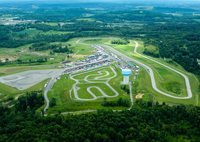 Motorcycles riding at Pittsburgh International Race Complex