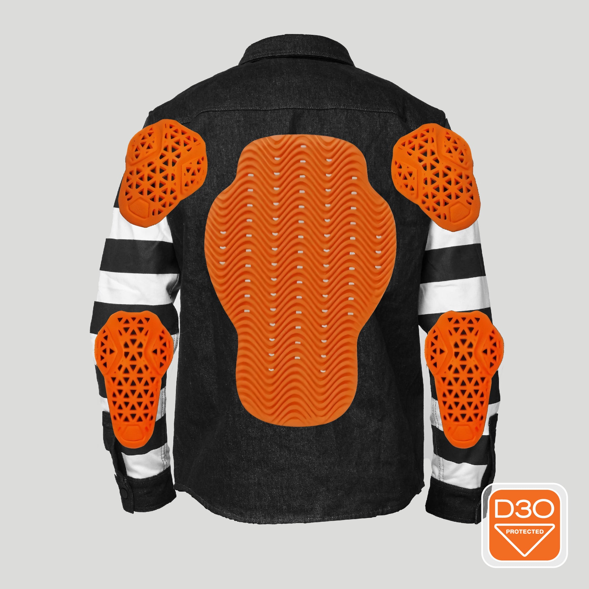 Close-up of next-generation motorcycle armor or protective material