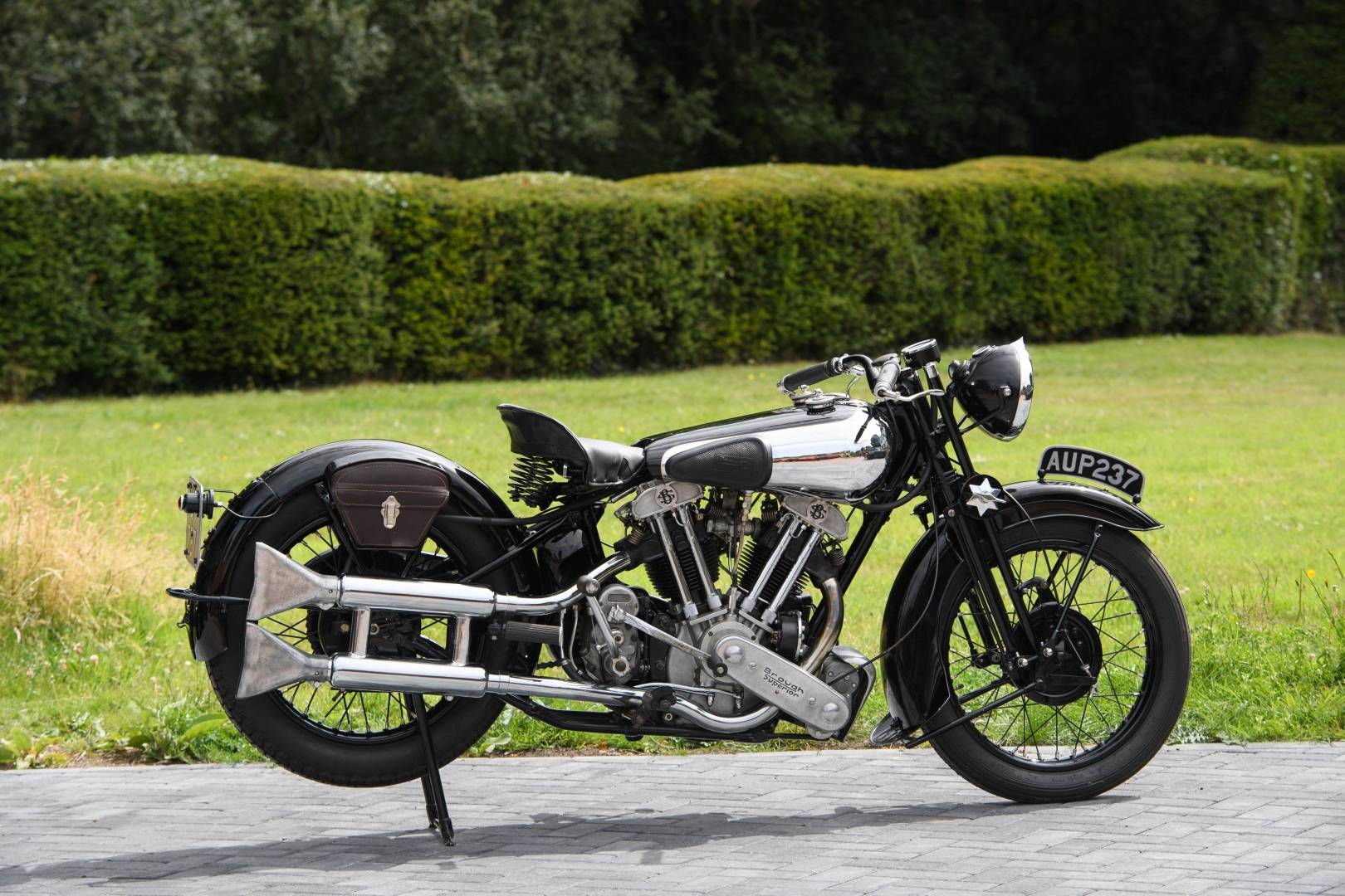 Vintage Brough Superior SS100 at show or museum