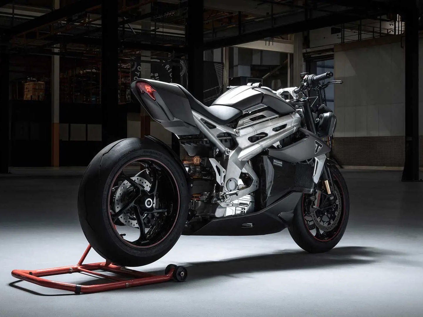Triumph Speed Triple to illustrate potential electric supernaked candidate
