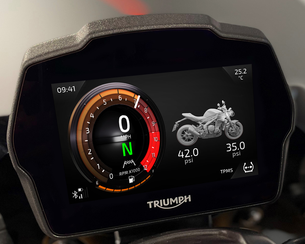 Cockpit and TFT display for the electronics section