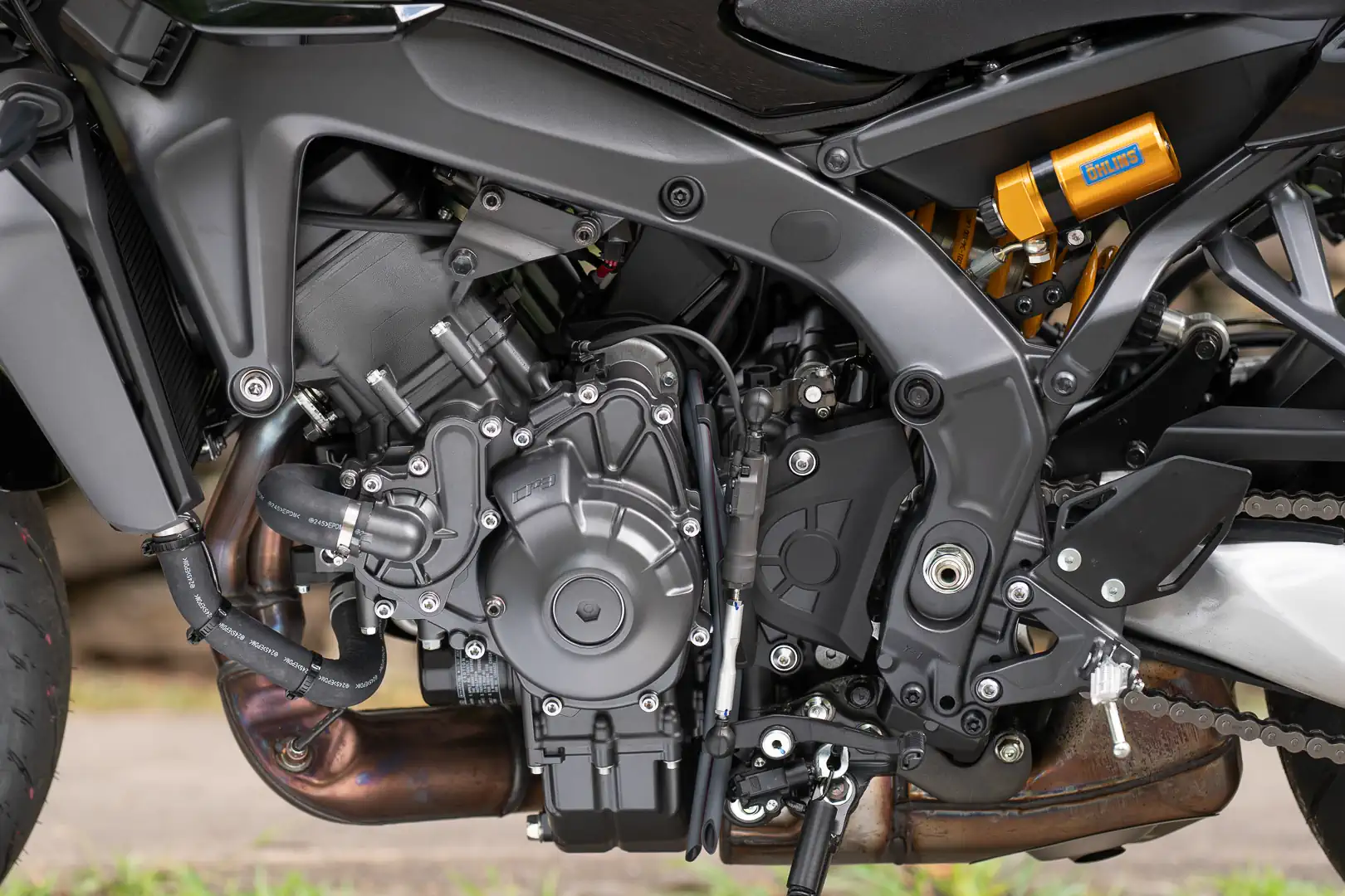 Close-up detail shot of the revised CP3 engine