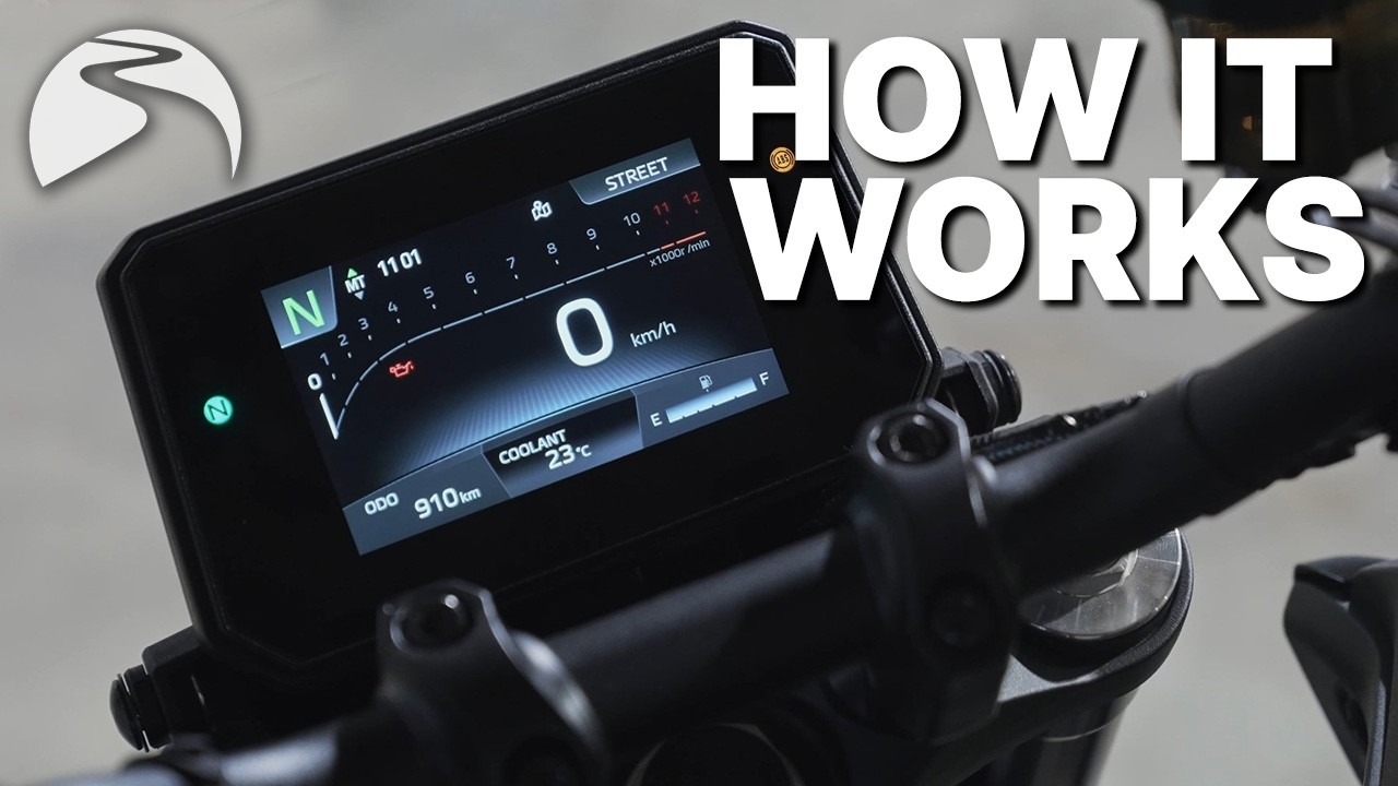 Cockpit and TFT display of the 2027 MT-09 SP